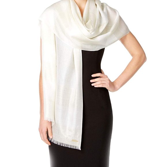 Michael Kors Metallic Stripe Scarf & Wrap - Picture 1 of 2